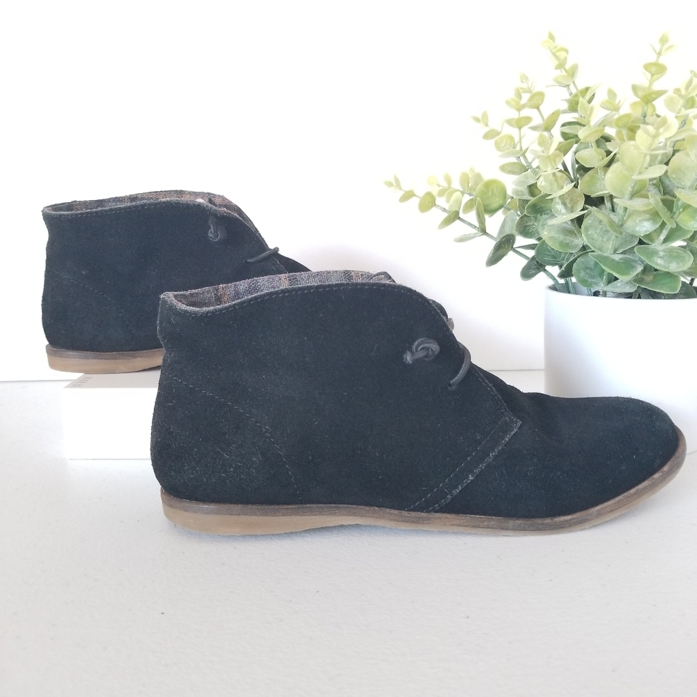 Lucky Brand Black Flats Booties